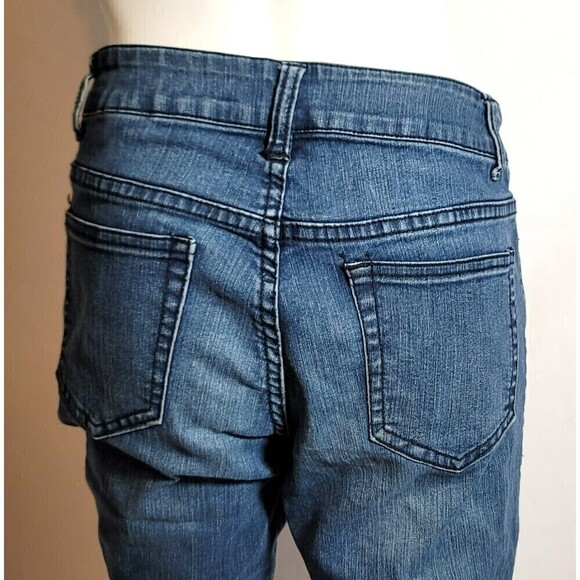 DKNY Dark Wash Mid-Rise Skinny Jeans - Size 8 - Picture 7 of 9